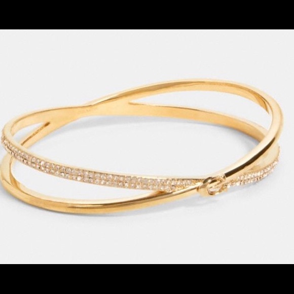 Coach Jewelry - Coach Goldtone Criss Cross Bangle
